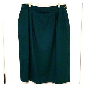 Vintage Pendleton Green Wool Skirt Size 16